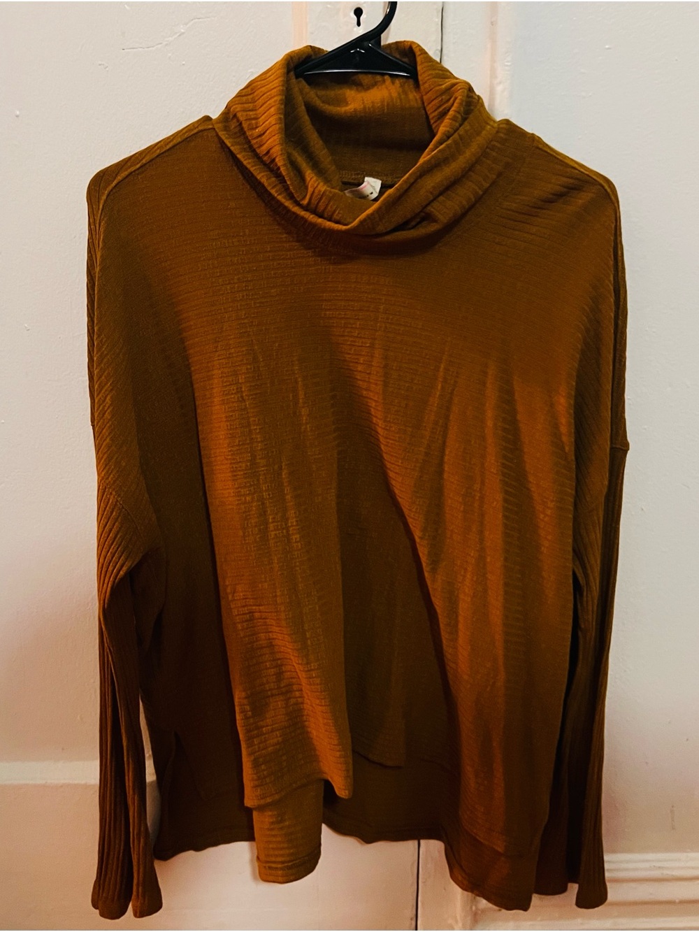 🤎 Rust Brown Cowl Neck Long Sleeve Top 🤎